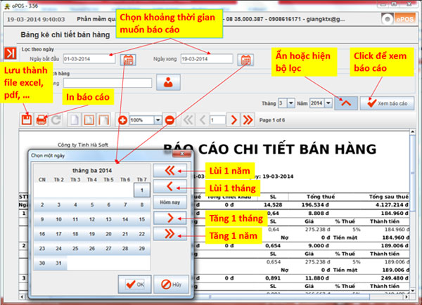 Giao diện phần mềm Phần mềm quản lý bán hàng OPOS