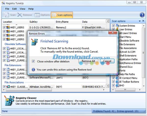 Registry TuneUp