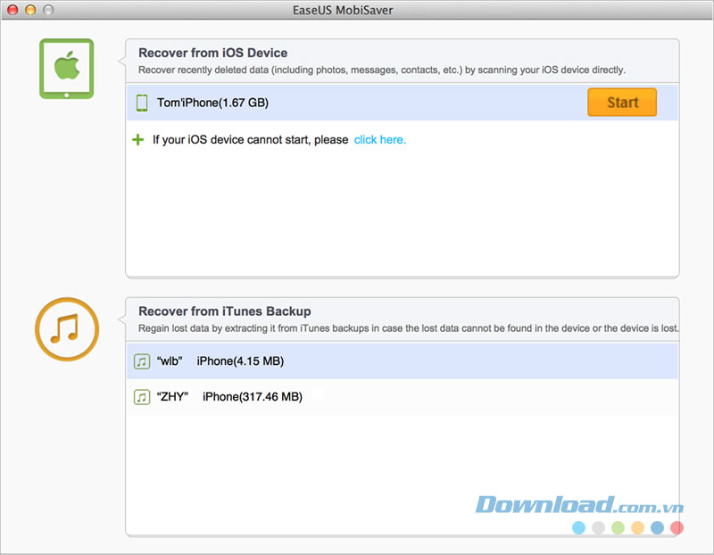 EaseUS MobiSaver for Mac