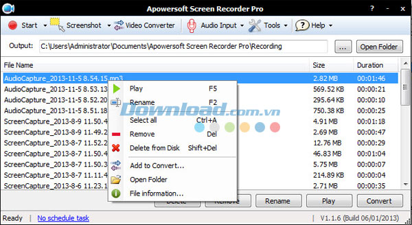 Ghi lại hoạt động trên màn hình Apowersoft Screen Recorder Pro