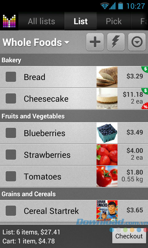 Mighty Grocery Shopping List for Android