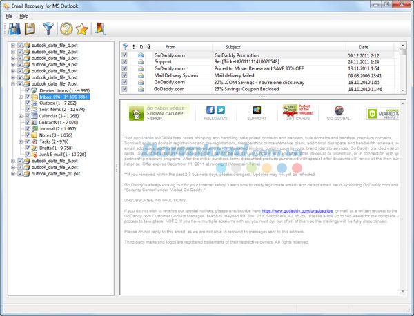Email Recovery for MS Outlook 