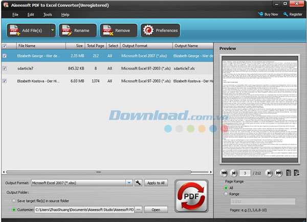 Aiseesoft PDF to Excel Converter