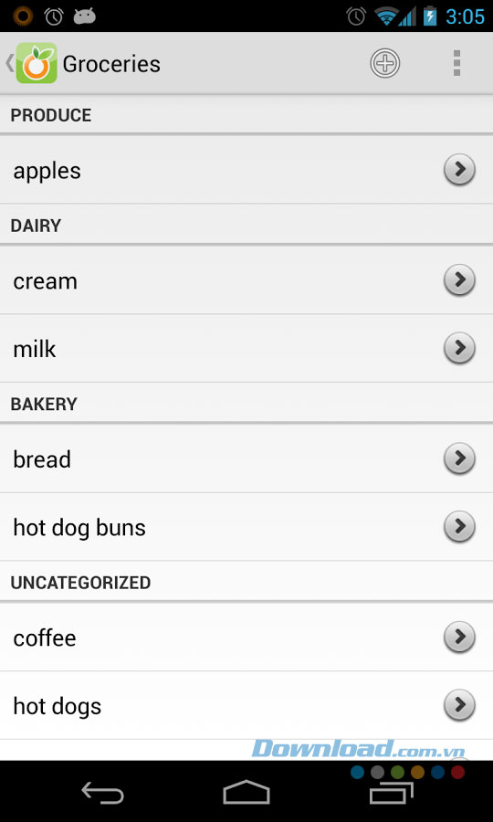 OurGroceries for Android