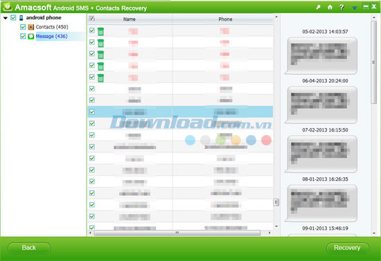 Amacsoft Android SMS+Contacts Recovery