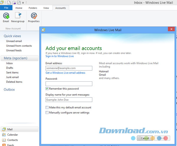 Windows Live Mail 2012
