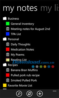 My Notes for Windows Phone