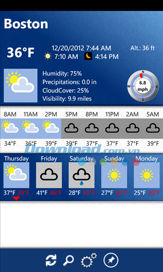5 Days Weather for Windows Phone