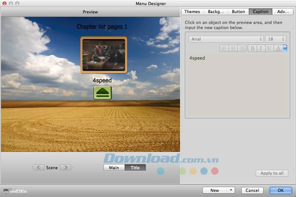 Tùy chỉnh trình đơn cho Blu-ray