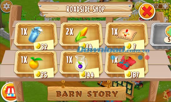 Bán đồ vật trong kho Barn Story cho Windows Phone
