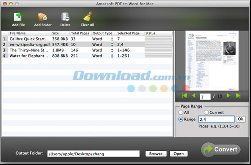 Amacsoft PDF to Word for Mac