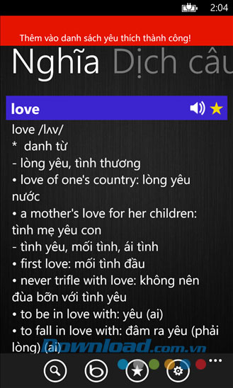 VN Dictionary cho Windows Phone
