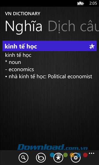 VN Dictionary cho Windows Phone