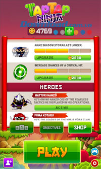 Tap Tap Ninja cho Windows Phone
