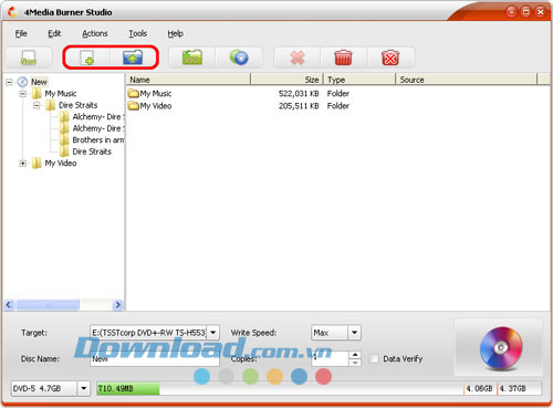Tải tập tin 4Media Burner Studio