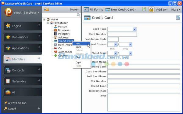 Ứng dụng tạo và quản lý mật khẩu avast! EasyPass
