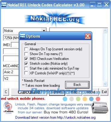 NokiaFree Unlock Codes Calculator