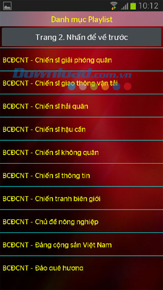 Tuyển tập nhạc đỏ - nhạc tiền chiến for Android
