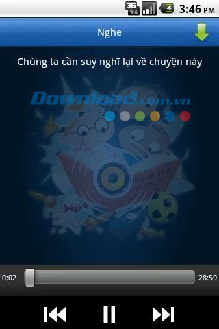 Giao diện đọc truyện Đọc truyện đêm khuya cho Android