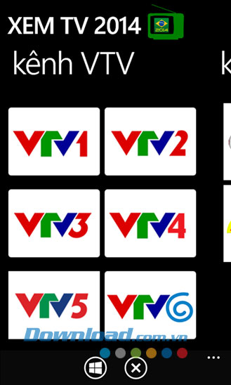 Xem TV 2014 cho Windows Phone