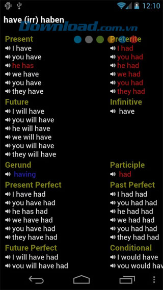 English Verbs cho Android