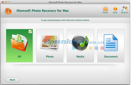 Khôi phục hình ảnh bị mất trên Mac iStonsoft Photo Recovery for Mac