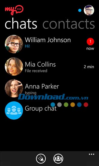 myChat cho Windows Phone