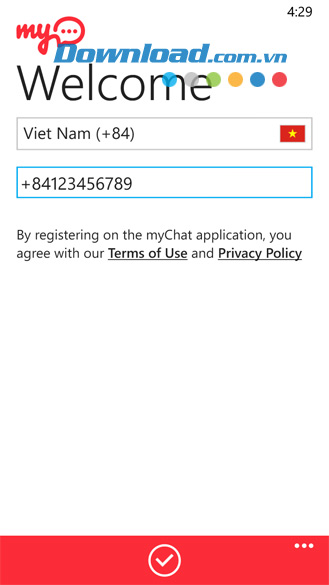 myChat cho Windows Phone