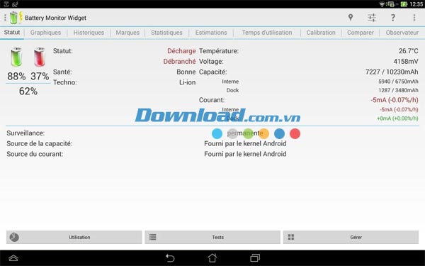 Battery Monitor Widget cho Android