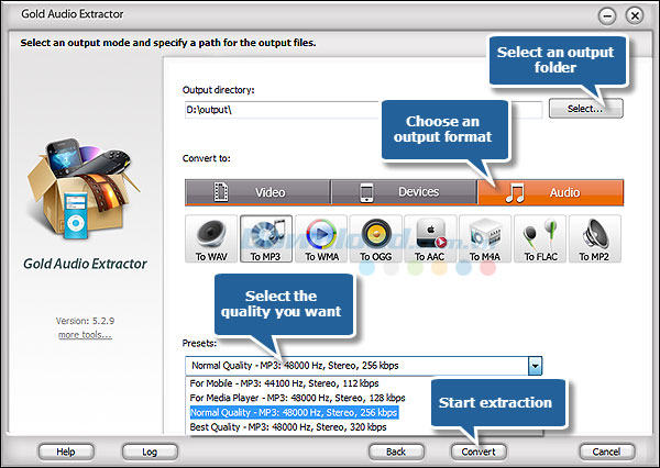 Gold Audio Extractor