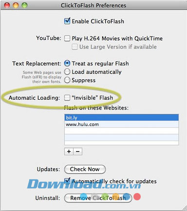 ClickToFlash cho  Mac