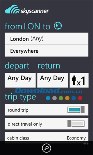 Skyscanner cho Windows Phone
