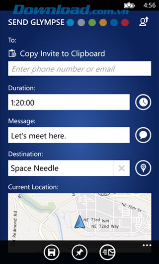 Glympse cho Windows Phone