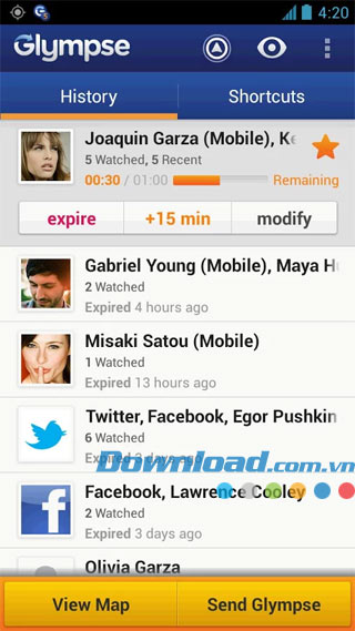 Glympse cho Android