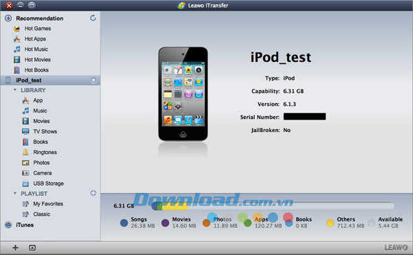 Leawo iTransfer for Mac 