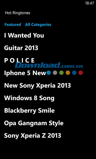 Ringtones Pro cho Windows Phone