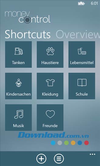 MoneyControl cho Windows Phone