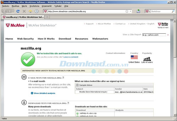 McAfee SiteAdvisor