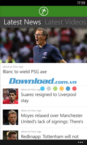 Onefootball cho Windows Phone