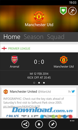 Onefootball cho Windows Phone
