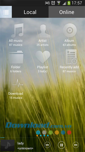 Quản lý và truy cập file nhạc hiệu quả, khoa học Music Player cho Android
