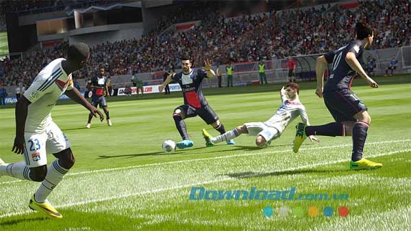 FIFA 15 mang đến trải nghiệm bóng đá chân thực và sống động với đồ họa đẹp. https://st.download.com.vn/data/image/2014/09/23/Fifa-15-3.jpg
