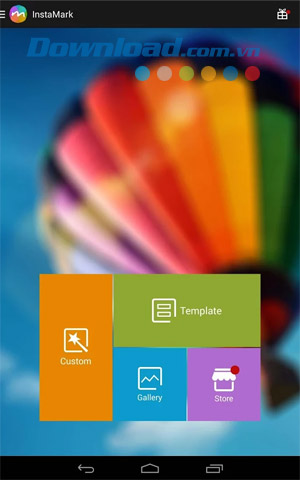 Màn hình chính InstaMark cho Android