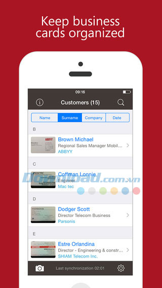 Business Card Reader cho iOS