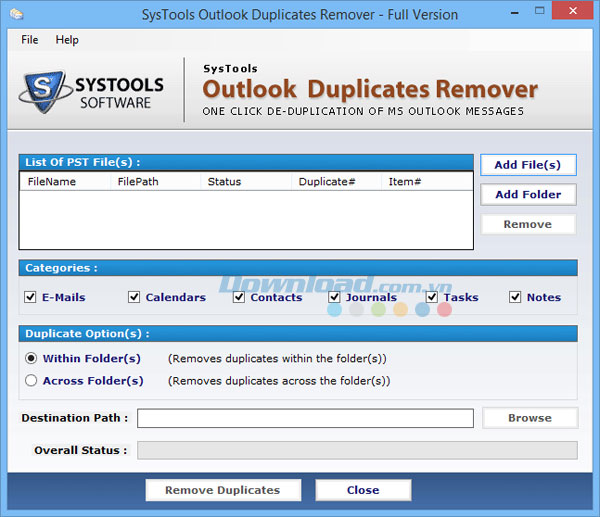 SysTools Outlook Duplicates Remover