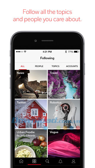 Theo dõi chủ đề và người dùng