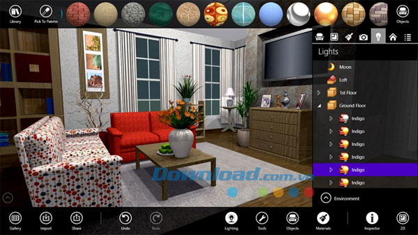 Thiết kế nhà 3D trên Windows 8 Live Interior 3D Free cho Windows 8