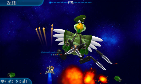 Trải nghiệm Chicken Invaders 5: Âm Mưu Bên Vùng Tối Tăm, cuộc chiến bắn gà huyền thoại đầy kịch tính. https://st.download.com.vn/data/image/2014/12/11/chicken5_3.png