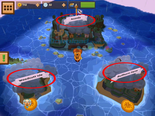 Bản đồ các hòn đảo để khám phá