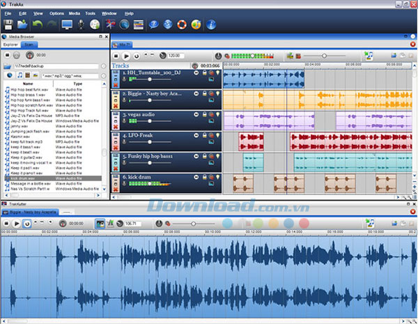 Tạo video, audio track và trình chiếu dễ dàng TrakAxPC